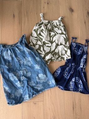 Set of 3 - 4T Girls Romper & 2 Dresses
